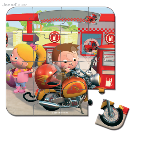 Dětské puzzle do 100 dílků - Puzzle Markova motorka Janod - 5