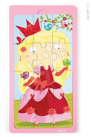 Puzzle pro nejmenší - Dřevěné puzzle pro nejmenší Princess Jessica Janod - 1