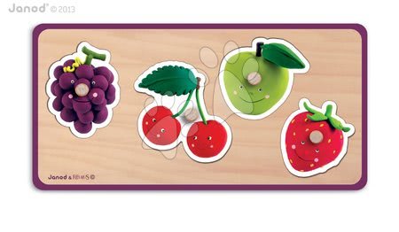 Puzzle pro nejmenší - Dřevěné puzzle pro nejmenší Quadrifruits Fleurus Janod - 1