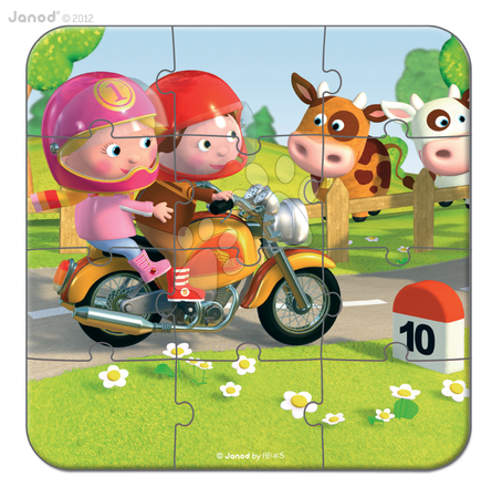Dětské puzzle do 100 dílků - Puzzle Markova motorka Janod - 4