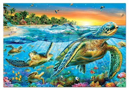 Puzzle cu 500 de bucăți  - Puzzle Țestoase de mare Educa - 1