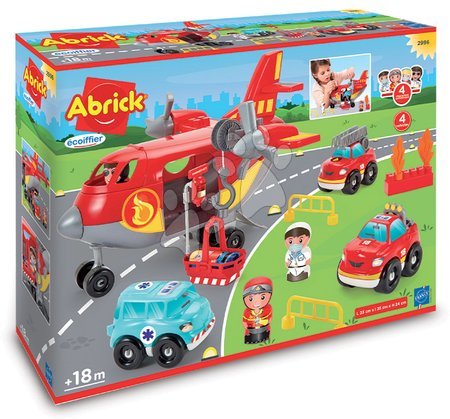 Gioco di costruzioni per bambini  Abrick - Costruzioni pompieri con aereo cargo Abrick Fireman Cargo Plane Écoiffier - 8