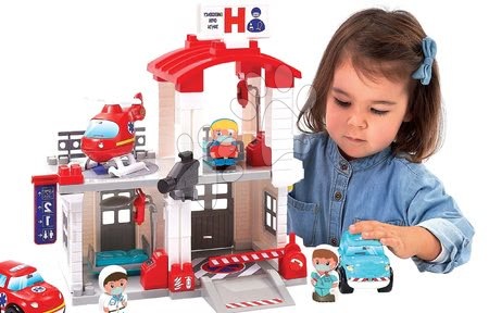 Jocuri de construit - Joc de construit Spital Abrick Ecoiffier cu 3 mașinuțe și 3 figurine de la 18 luni_1