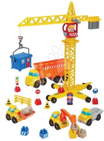 Costruzioni e cubetti - Gioco di costruzione Costruttori con gru Publics Works Crane Abrick Écoiffier