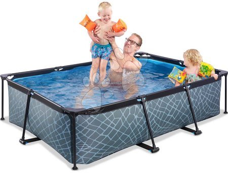 Obdélníkové bazény  - Bazén s filtrací Stone pool Exit Toys - 3