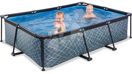 Obdélníkové bazény  - Bazén s filtrací Stone pool Exit Toys - 4