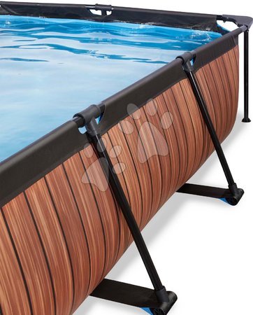 Obdélníkové bazény  - Bazén s filtrací Wood pool Exit Toys - 2