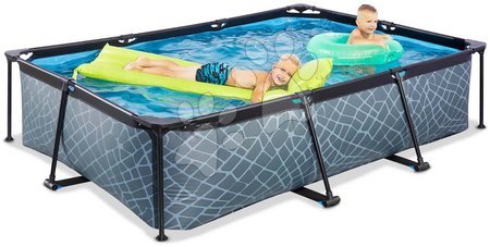 Obdélníkové bazény  - Bazén s filtrací Stone pool Exit Toys - 4