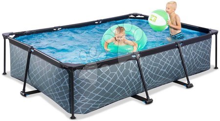 Obdélníkové bazény  - Bazén s filtrací Stone pool Exit Toys - 5