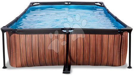 Obdélníkové bazény  - Bazén s filtrací Wood pool Exit Toys - 2