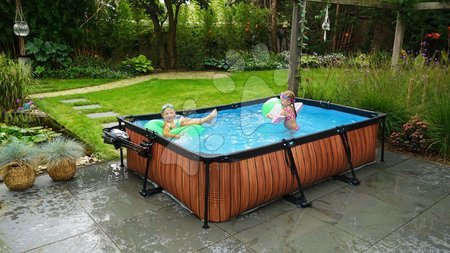 Obdélníkové bazény  - Bazén s filtrací Lime pool Exit Toys - 2