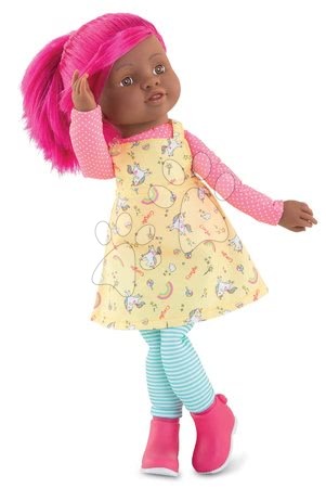 Hračky pro miminka - Panenka Céléna Rainbow Dolls Corolle s hedvábnými vlasy a vanilkou cyklámenová 38 cm_1