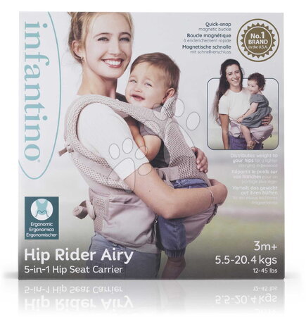 Dětské nosiče - Nosič pro dítě Hip Rider Airy 5v1 Hip Seat Carrier Infantino - 11