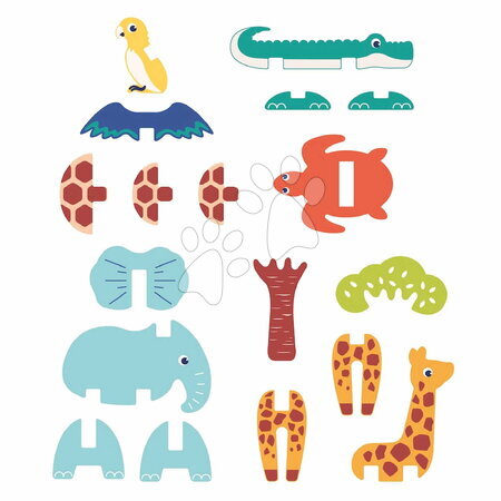 Pěnové puzzle - Pěnové puzzle 3D Zvířátka 3D Foam Puzzle Ludi - 3