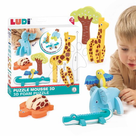 Pěnové puzzle - Pěnové puzzle 3D Zvířátka 3D Foam Puzzle Ludi - 8