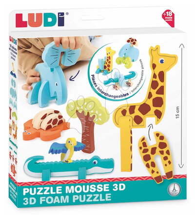 Pěnové puzzle - Pěnové puzzle 3D Zvířátka 3D Foam Puzzle Ludi - 10