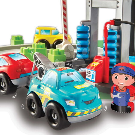 Baukästen und Bausteine - Baukasten mehrstöckige  Garagen mit dem Service mit 3 Autos Abrick Écoiffier_1