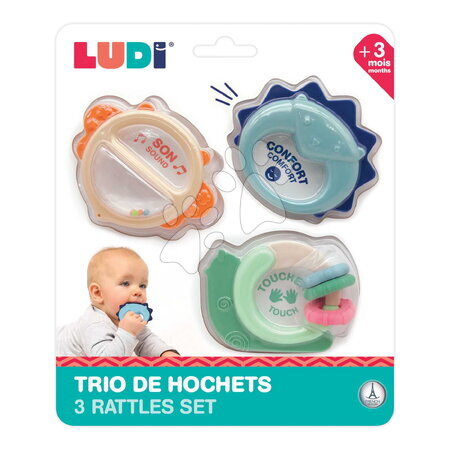 Chrastítka a kousátka - Chrastítka s kousátkem Rattles Set Ludi - 4