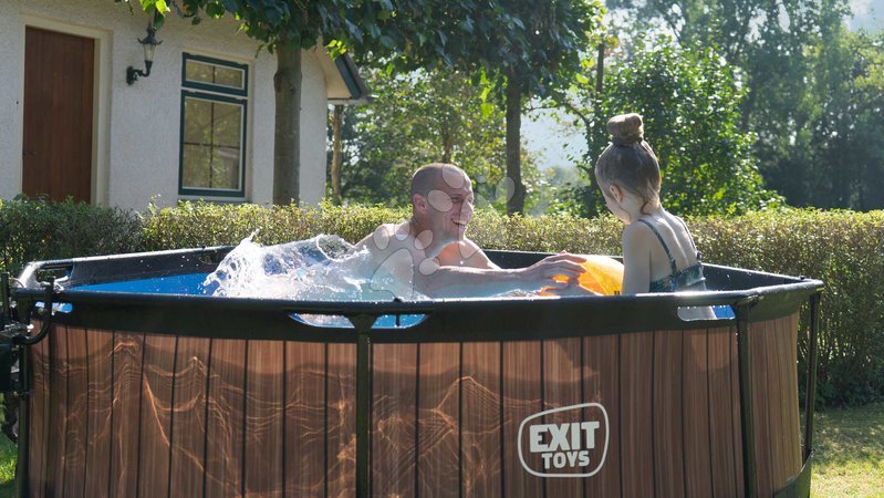 Kruhové bazény - Bazén s filtrací Wood pool Exit Toys - 6