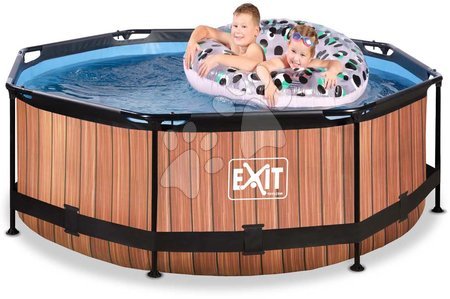 Kruhové bazény - Bazén s filtrací Wood pool Exit Toys - 1