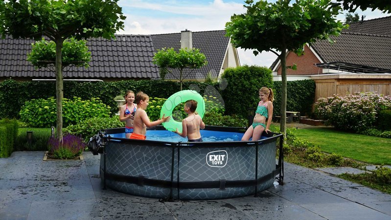 Kruhové bazény - Bazén s filtrací Stone pool Exit Toys - 9