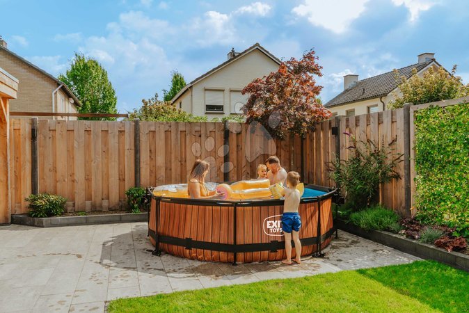 Kruhové bazény - Bazén s filtrací Wood pool Exit Toys - 6