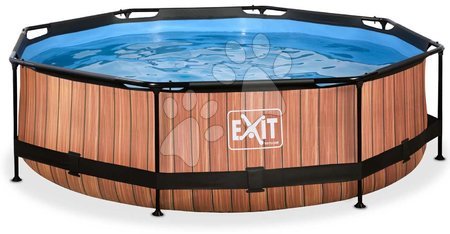 Bazény kruhové - Bazén s filtráciou Wood pool Exit Toys 