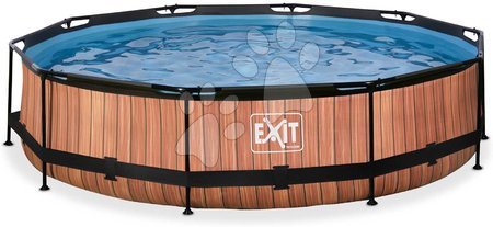 Bazény kruhové - Bazén s filtráciou Wood pool Exit Toys 