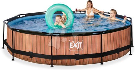 Kruhové bazény - Bazén s filtrací Wood pool Exit Toys - 1