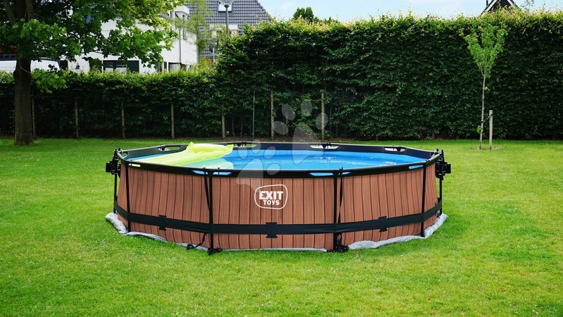 Kruhové bazény - Bazén s filtrací Wood pool Exit Toys - 8