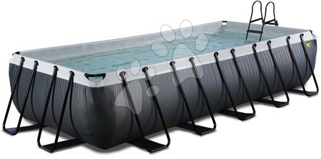 Schwimmbecken und Zubehör - EXIT Black Leather Pool 540x250x100cm mit Filterpumpe - schwarz