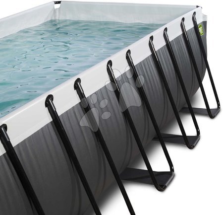 Obdélníkové bazény  - Bazén s filtrací Black Leather pool Exit Toys_1
