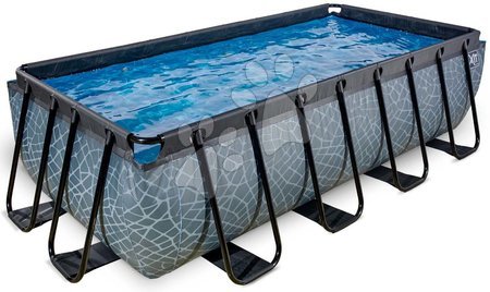 Bazeni pravokotni - Bazen s peščeno filtracijo Stone pool Exit Toys  - 3