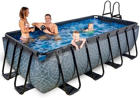 Igrače in igre za na vrt | Stran 18 - Bazen s peščeno filtracijo Stone pool Exit Toys _1