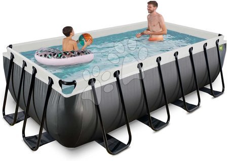 Hračky pro děti od 6 do 9 let - Bazén s pískovou filtrací Black Leather pool Exit Toys_1