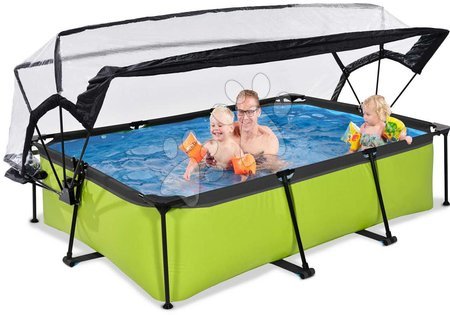 Obdélníkové bazény  - Bazén s krytem a filtrací Lime pool Exit Toys_1