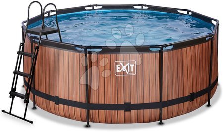 Bazény kruhové - Bazén s filtráciou Wood pool Exit Toys 