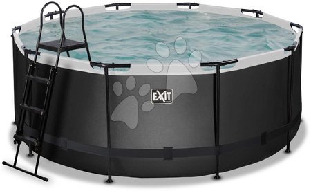 Šport a hry na záhradu - Bazén s filtráciou Black Leather pool Exit Toys 