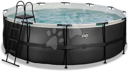 Baseny i akcesoria - Basen z filtracją Black Leather pool Exit Toys 