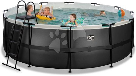 Baseny i akcesoria - Basen z filtracją Black Leather pool Exit Toys _1