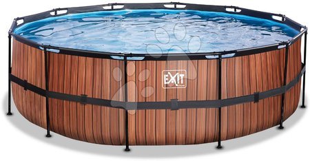 Baseny okrągłe - Basen z filtracją  Wood pool Exit Toys  - 3