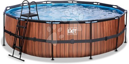 Kruhové bazény - Bazén s filtrací Wood pool Exit Toys