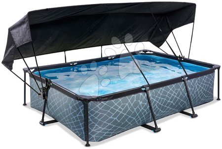 da 6 a 9 anni - Piscina con tettoia e filtrazione Stone pool Exit Toys  