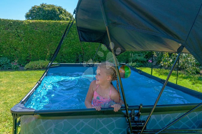 Baseny prostokątne - Basen z daszkiem i filtracją Stone pool Exit Toys  - 11