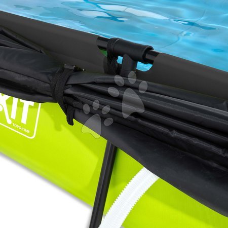 Baseny prostokątne - Basen z daszkiem typu żagiel i filtracją Lime pool Exit Toys  - 7