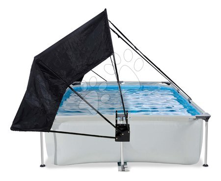 Rechteckbecken - Pool mit Überdachung und Soft Grey Pool Filter Exit Toys - 3