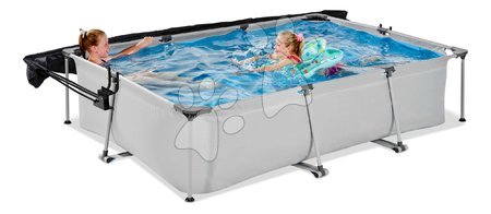 Rechteckbecken - Pool mit Überdachung und Soft Grey Pool Filter Exit Toys - 7