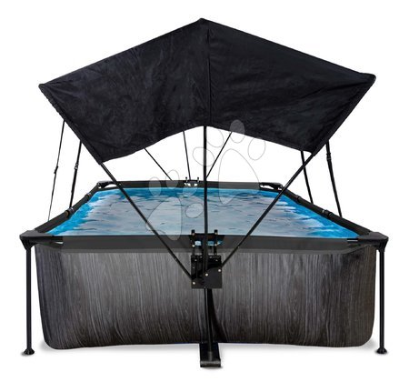 Schwimmbecken- rechteckig - Pool mit Dach und Filter Black Wood Pool Exit Toys - 2