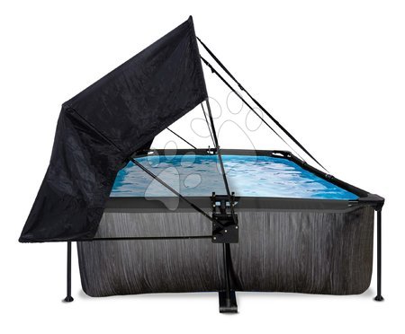 Schwimmbecken- rechteckig - Pool mit Dach und Filter Black Wood Pool Exit Toys - 3