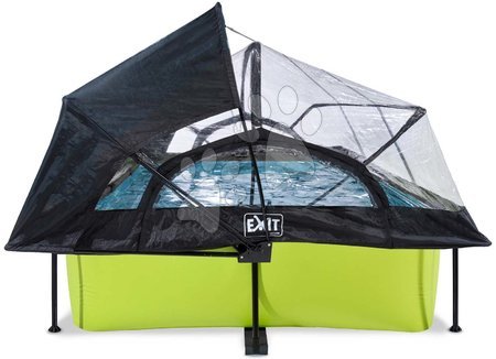 Obdélníkové bazény  - Bazén se stříškou krytem a filtrací Lime pool Exit Toys - 4